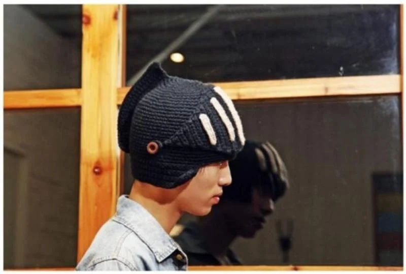 Римский рыцарский шлем крутые вязаные шапки ручной работы лыжная шапка зимние