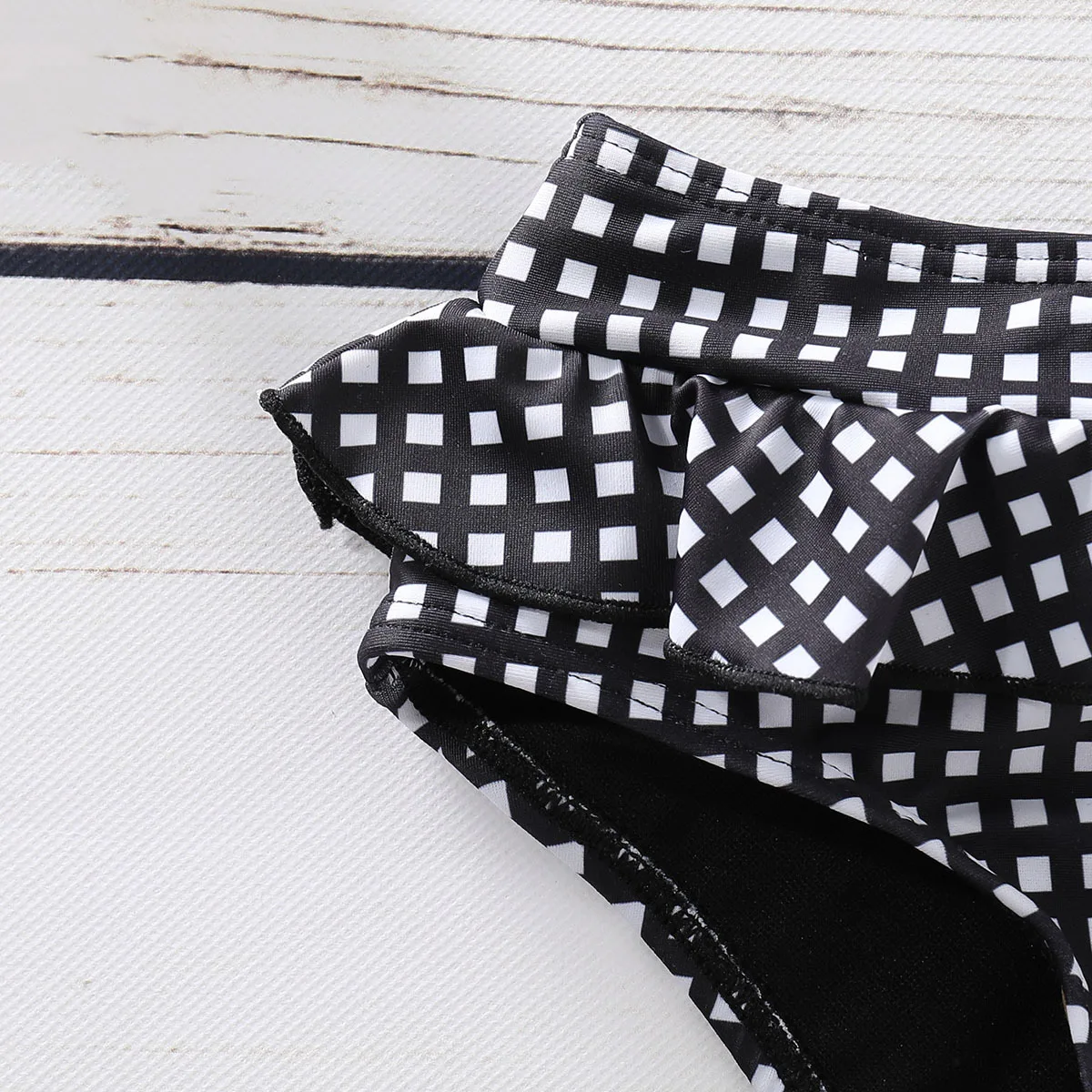 

Plaid Lace Children's Swimsuit girls swimwear kids bikini high waisted swimsuit