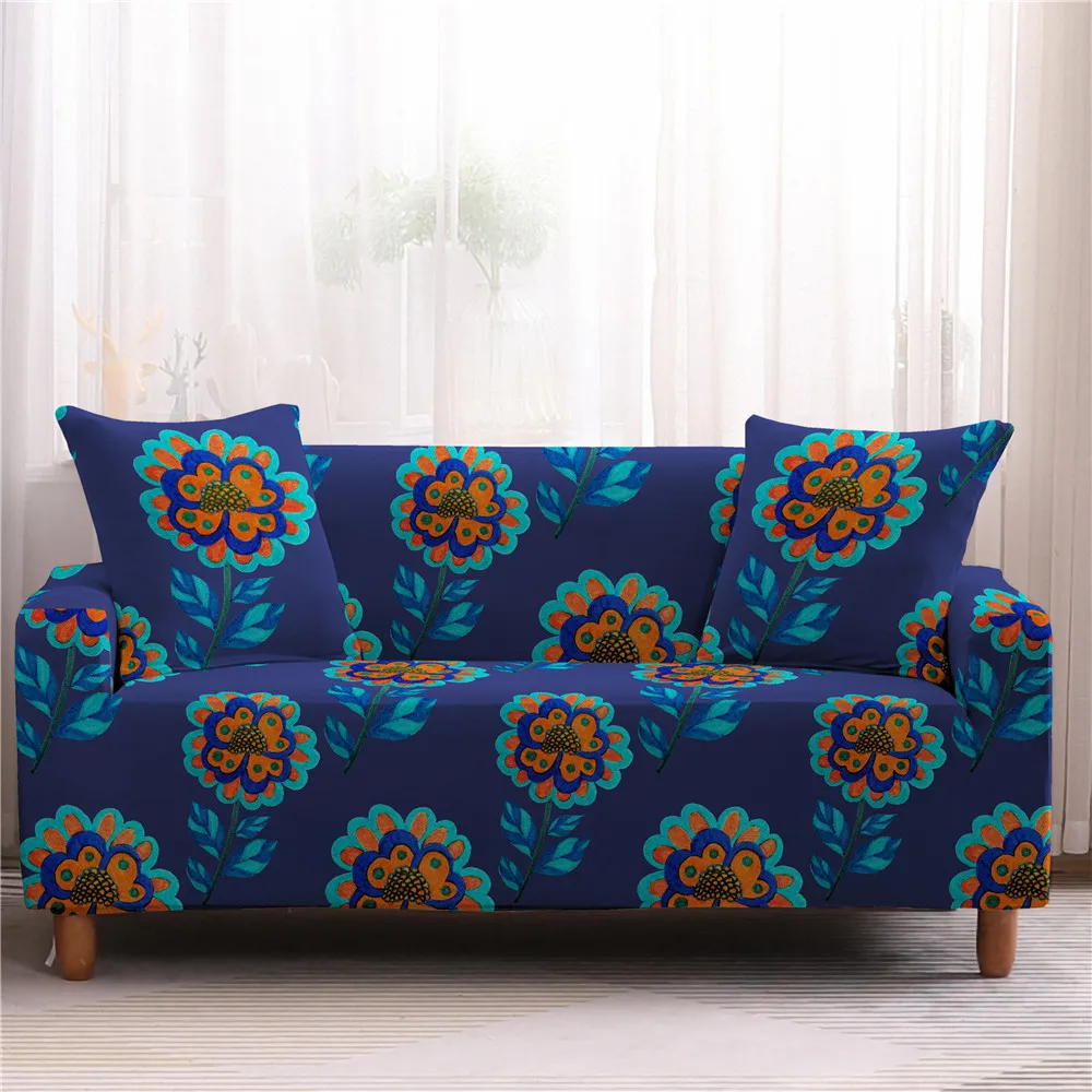 Bohemia Flowers Design Modern Sofa Cover Living Room Non-slip Universal Couch Elastic Slipcover Protector 1/2/3/4 Seater | Дом и сад