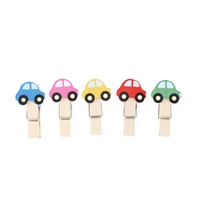 10pcslots kawaii car wooden clip diy decoration clips clothes photo paper postcard craft office binding supplies stationery