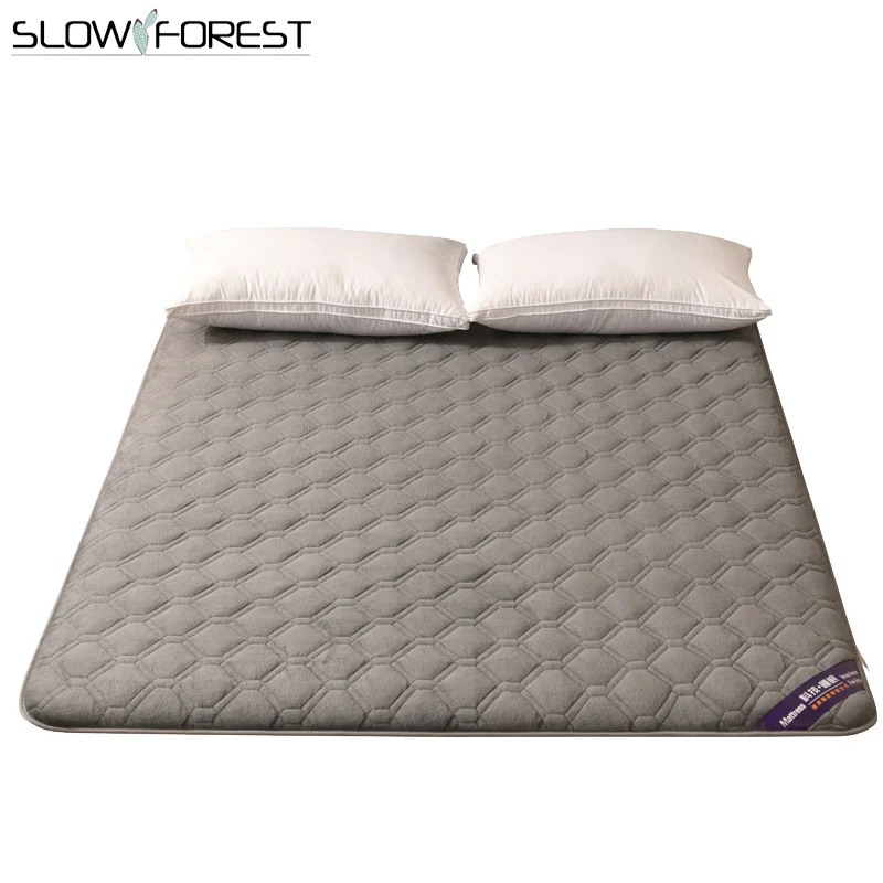 

Хрустальный бархатный толстый матрас Slow Forest, напольный коврик, складной татами, мягкая удобная подушка, подушка для двуспальной кровати, сп...