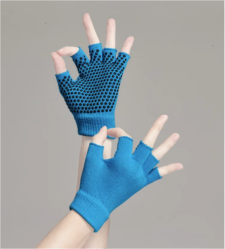 Спортивные перчатки для йоги женщин мужчин Нескользящие тренажерного зала