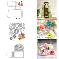 various petal foliage gift box suitcase combination metal cutting dies diy scrapbooking craft paper cards embossing dies 2021
