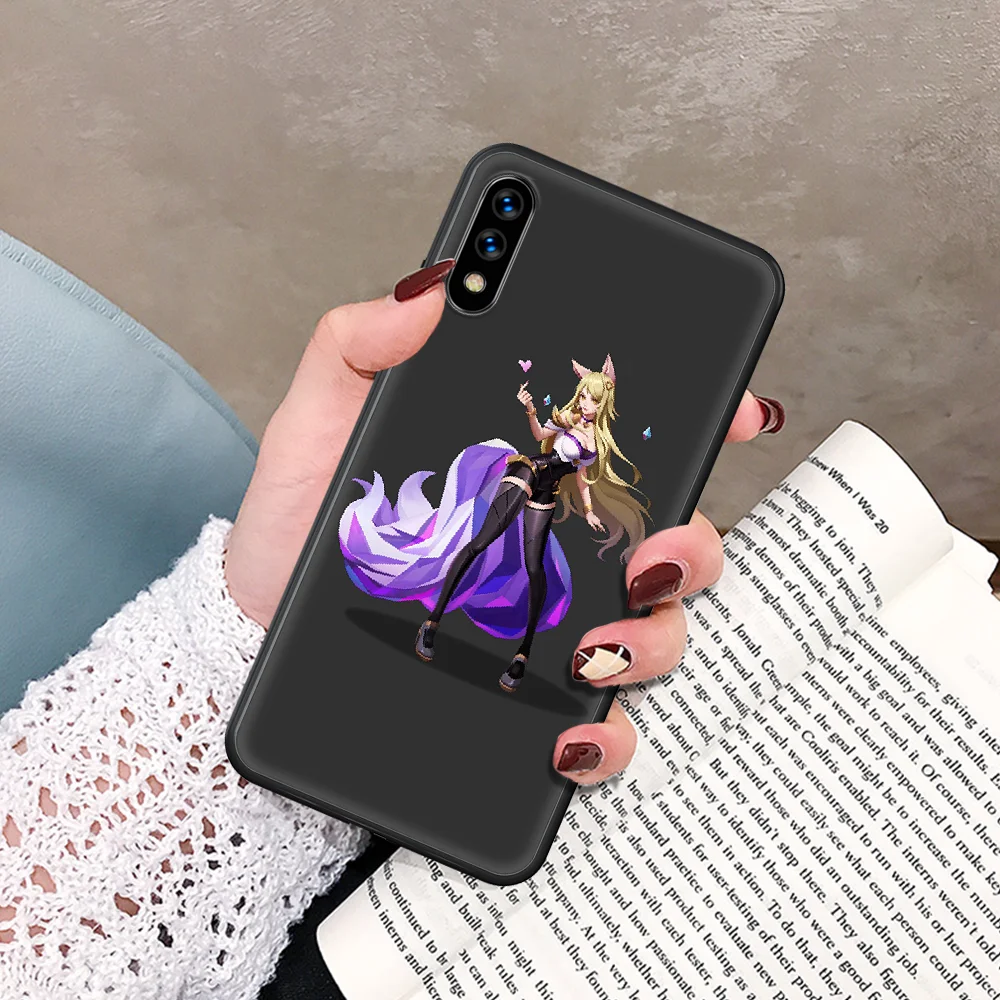 

lol kda kaisa Ahri akali Sindra Phone Case For Huawei Honor 6A 7A 7C 8 8A 8X 9 9X 10 10i 20 Lite Pro Play black Hoesjes Tpu