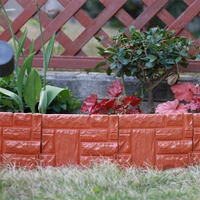 plastic simulated stone brick gardening fence cement mould garden path diy tool courtyard garden fence mold dropship