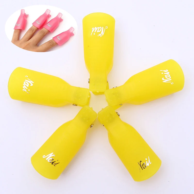 5pcs Soak Off Cap 1 Комплект инструментов для маникюра гель для снятия лака Очиститель клипса колпачок удалитель салфетки без ворса лак для ногтей хлопок кутикулы толкатель маникюрные советы - Цвет: 5pcs Soak Off Cap 1