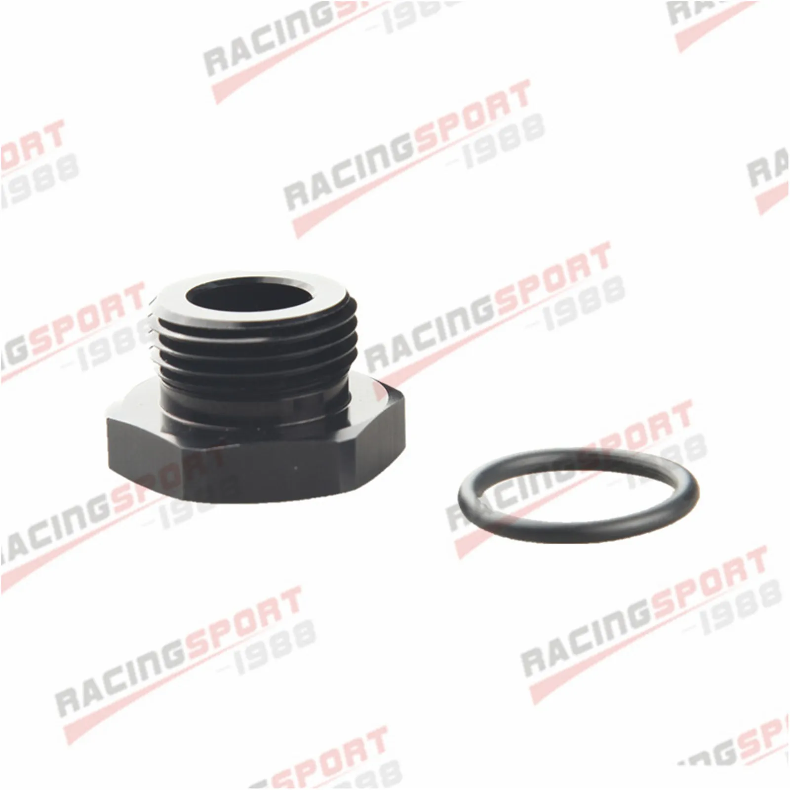 

ADLER SPEED 12AN AN-12 Flare Plug Fitting With O Ring Seal Aluminum AN Plug Black