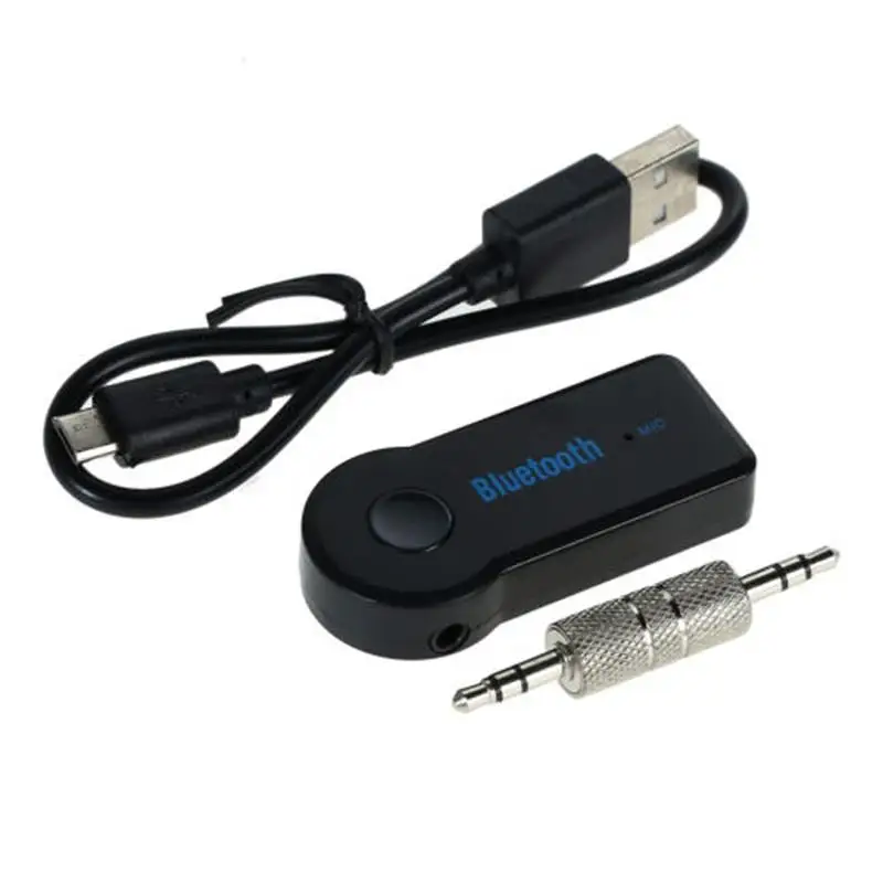

Wireless Bluetooth 3.5mm AUX Audio Stereo Music Home Car Receiver Adapter Mic