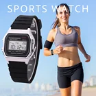 Спортивные женские цифровые часы из розового золота, серебристые, ультратонкие, стальные, светодиодные, электронные, наручные часы, роскошные часы, женские часы