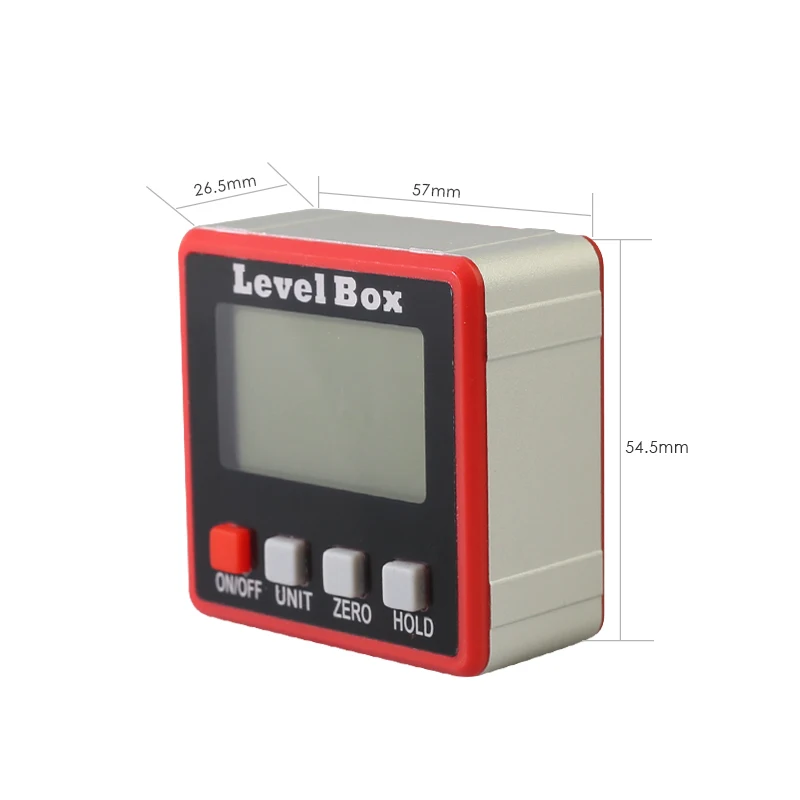 

Mini Digital Protractor Inclinometer 360 Degree Bevel Level Box with Magnet Strong Backlight Angle Gauge Meter Measuring Tool