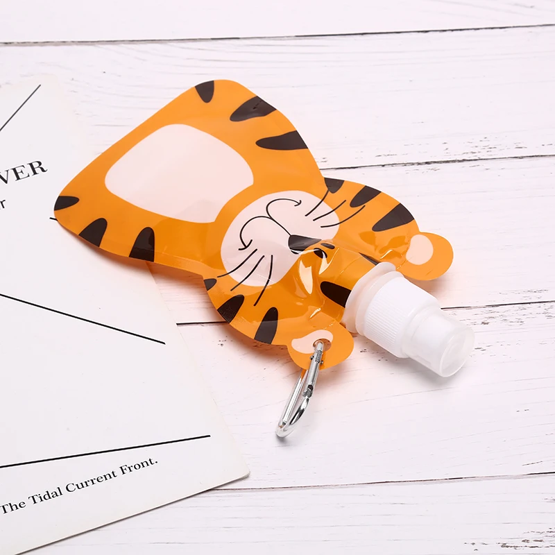 1 шт. Складная мультяшная сумка для питьевой воды с животными дорожная бутылка