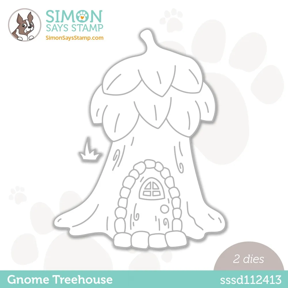

Gnome Treehouse Wafer Die Metal Cutting Dies Scrapbook Diary Decoration Stencil Embossing Template DIY Greeting Card Handmade