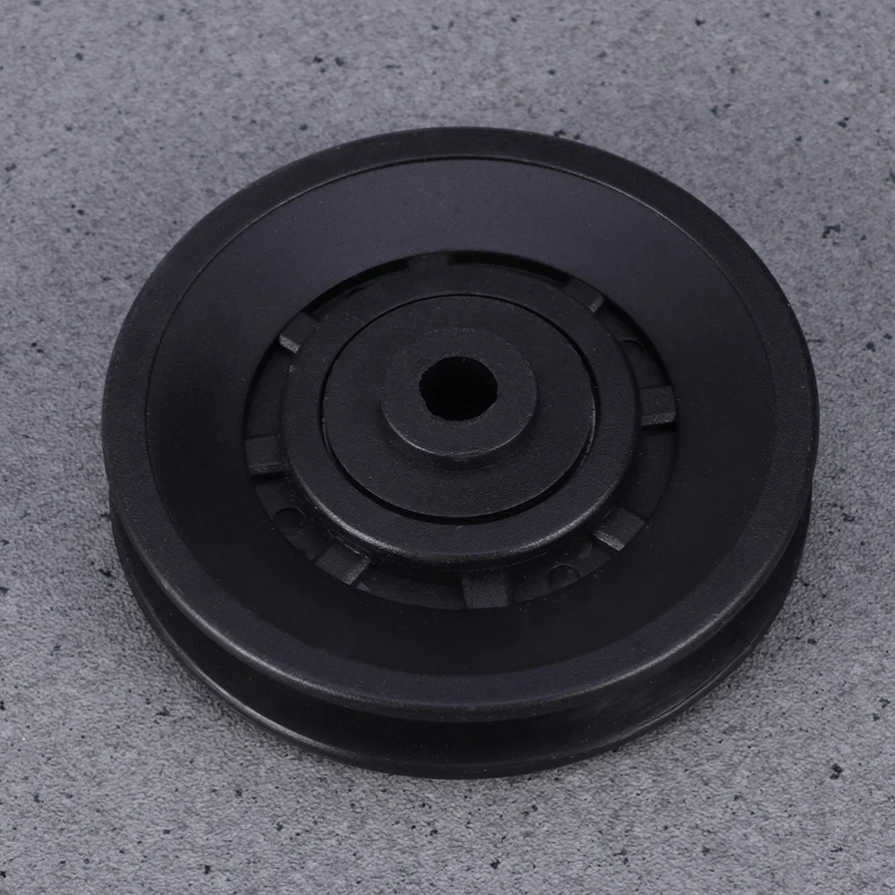 

4pcs Diameter 90mm Universal Wearproof Abration Bearing Pulley Wheel for Gym Equipment (Black)