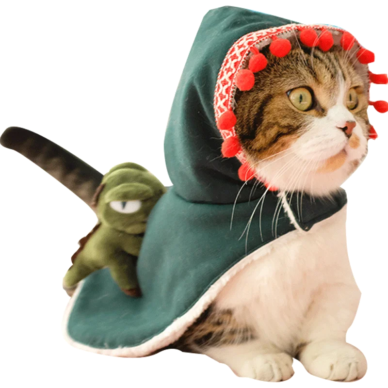 

Cat clothes autumn and winter models COS British short blue cats and dogs funny cloak cloak autumn cute