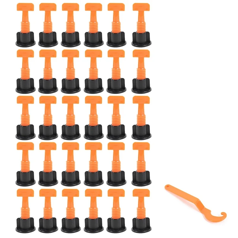 

Выравниватель плитки, выравниватель плитки, вспомогательный инструмент, выравниватель позиционирования, 30 шт. с ключом