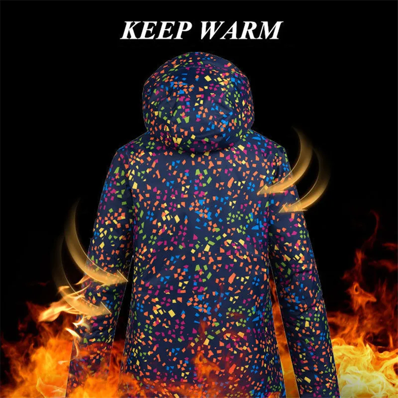 Лыжный костюм для женщин водонепроницаемый ветрозащитный утепленный теплый