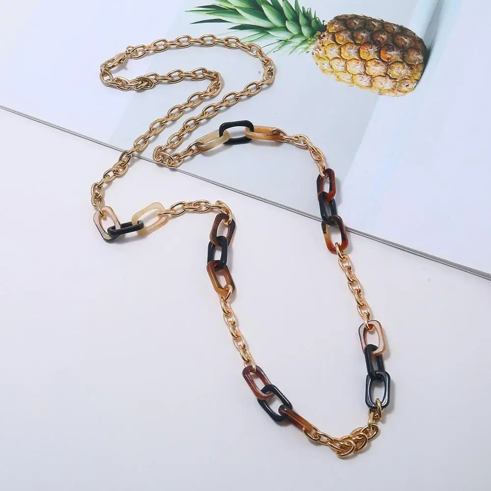 Крупная длинная акриловая цепочка-ожерелье женское Ювелирное колье Harajuku