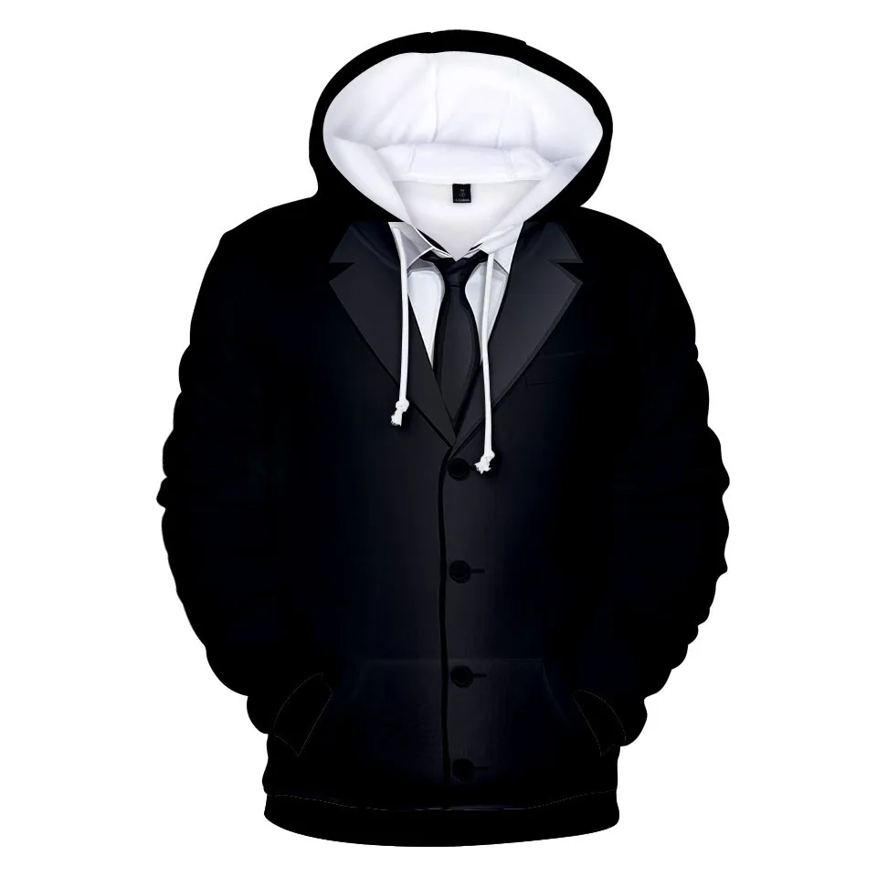 

2021 New Fake Suit Tie Hoodie Men/women 3D Print Harajuku High Quality Fashion Design Fake Suit Tie Men's Hoodies Sweatshirts