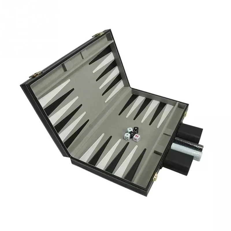 

Game Chess Board Backgammon Set PU Leather Nice Gift Folding Business Entertainment High Quality Special Gift Outdoor Game