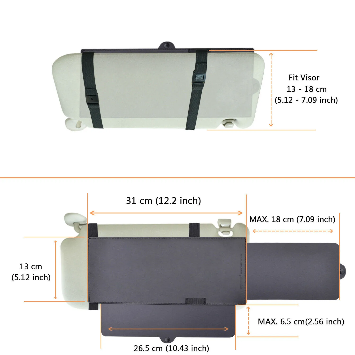 

Sun Shade Sun Visor Extender Accessories Anti-Glare Anti-UV For Travel