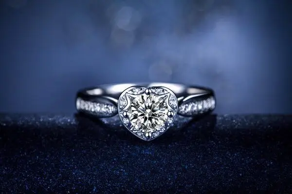 

Test Positive 1CT 6.5mm D-E Moissanite Female Ring Solid Sterling Silver White Gold Cover Women Ring Fine Jewelry for Her