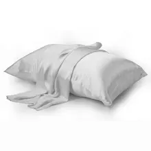 Momme – taie d'oreiller en soie mûre 100% naturelle, housse en Satin, avec fermeture éclair, pour literie domestique, 51x76cm, 16 pièces  (2)