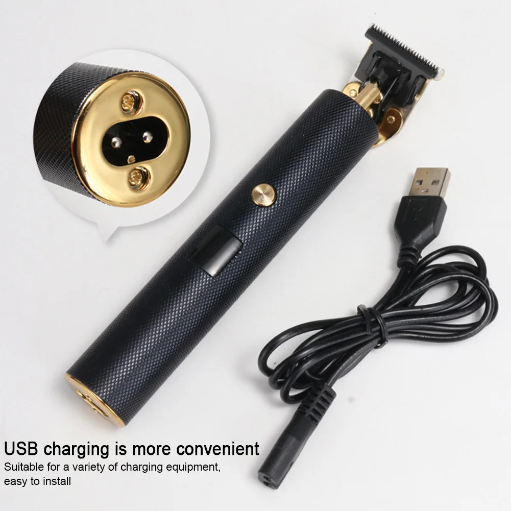 

Styling Tools Cordless Trimmer USB Rechargeable LED Battery Display Travel Home Salon With Limit Combs Electric Hair Clipper Set