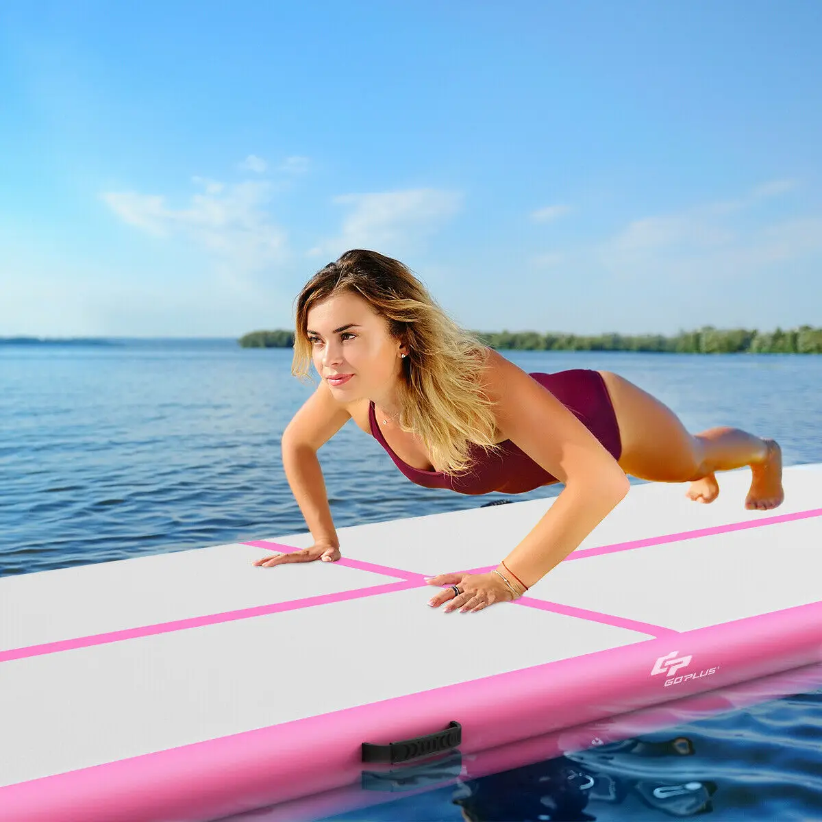 

Inflatable Gymnastics Tumbling Mats Air Track Floor Airtrack Tumbling Mat Practice Training For Home Use, Gymnastics Training
