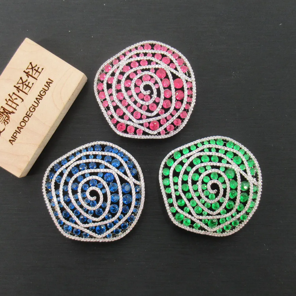 APDGG 40x42 мм позолоченный кубический циркон кулон кристалл цветок соединитель для ожерелья подвеска ювелирные изделия DIY ювелирные изделия