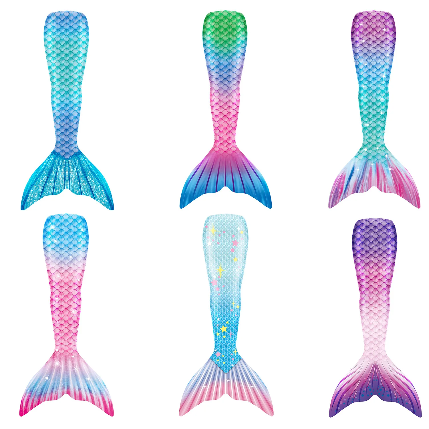 

Adult Kids Mermaid Tail Swimsuit Cosplay Costume Swimsuit Women Bikini Bathing Suit Costume Swimmable Swimsuit No Monofin