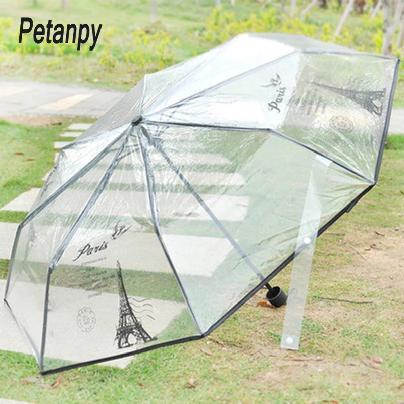 Зонт из эва с парижской башней перспективный складной зонт тремя режимами защиты