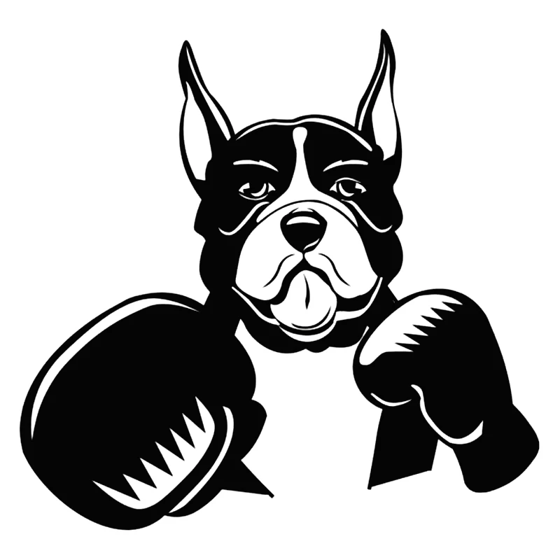 

S51128 Various Sizes/Colors Car Stickers Vinyl Decal Boxing Boxer Pet Dog Motorcycle Decorative Accessories Waterproof