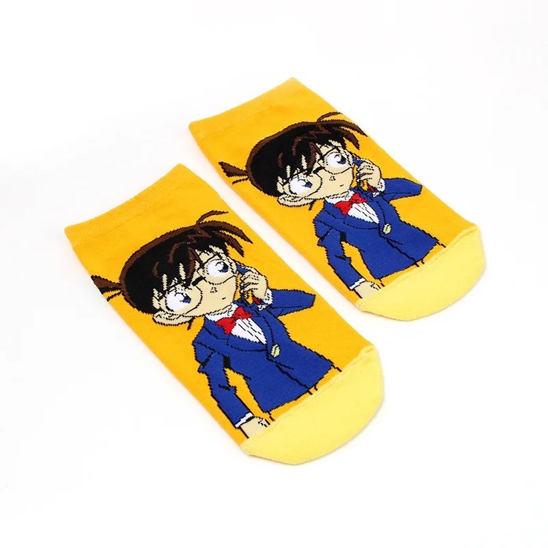 

Conan Edogawa Socks Woman Rachel Moore Anime Women Sock Short Cotton Sox Thin Cartoon Ladies Summer Trendy Sokken Kudou Shinichi