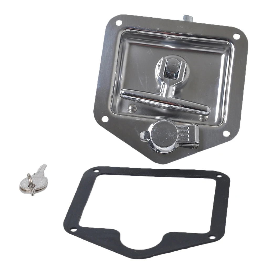 

Folding T Handle Lock Flush Mount Tool Box Camper Trailer Stainless Steel