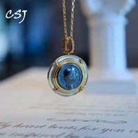 csj vintage coin white shell pendant sterling 925 silver for women wedding party gift
