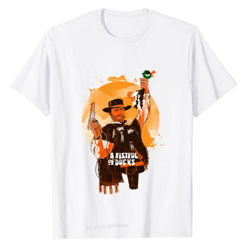 

A Fistful Of Ducks Trophies Men's T Shirt Lovers Day Funky Cheap TShirts For Boys Faddish Casual T Shirt Short-Sleeve