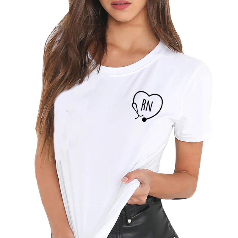 

Забавная футболка для медсестры, Женская хлопковая свободная футболка с длинным рукавом, черная, белая футболка, женская футболка