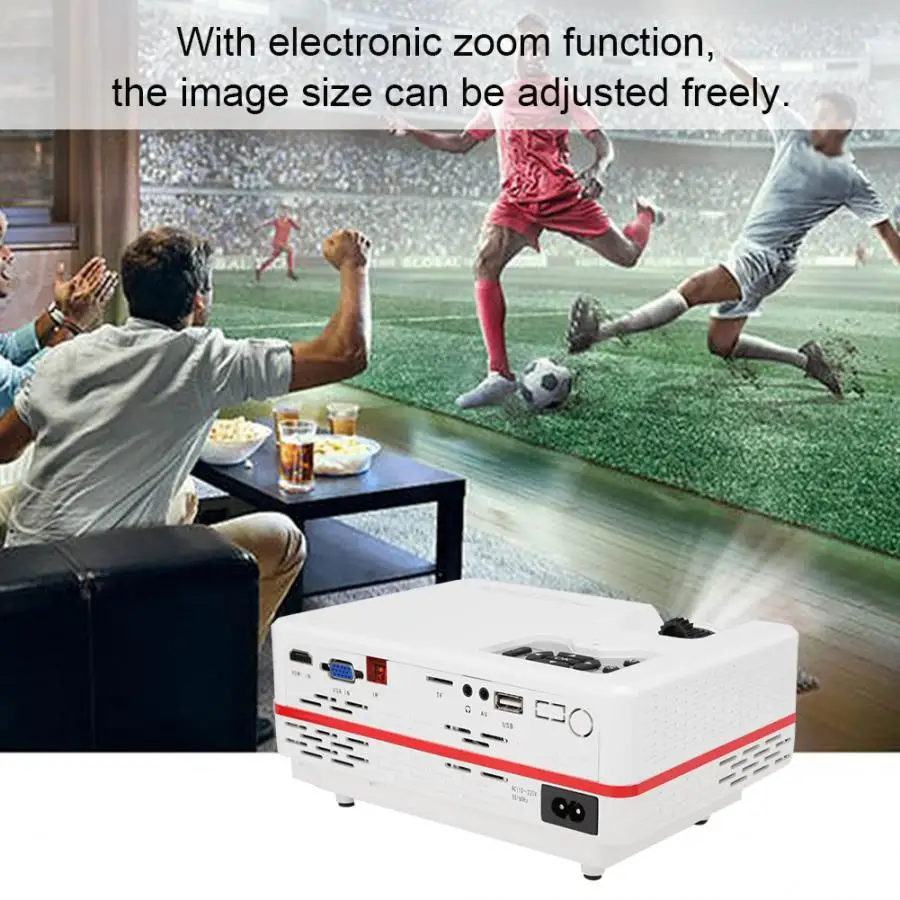 Звуковая система домашнего кинотеатра VS313 Mini Micro СВЕТОДИОДНЫЙ HD 1080P видео