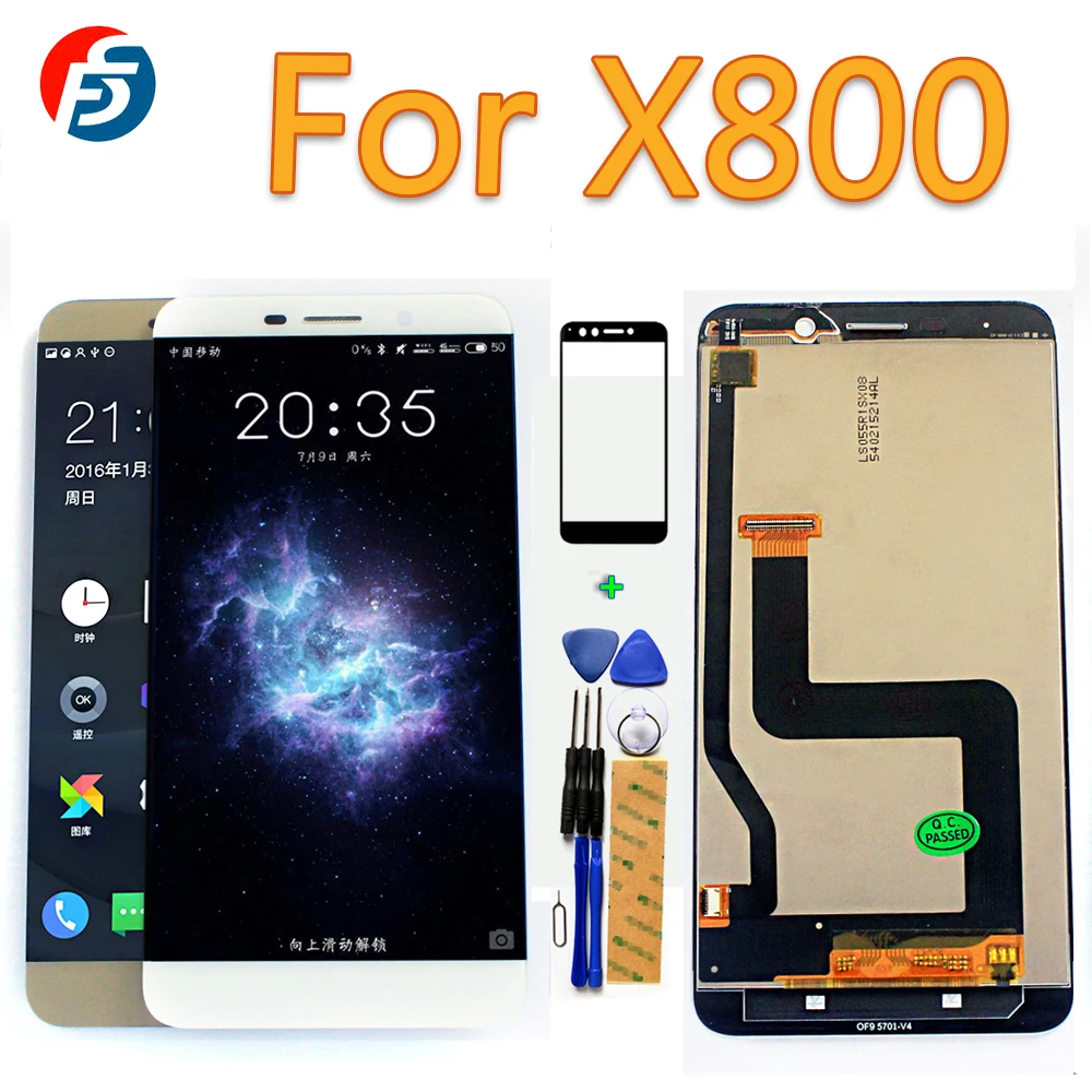 Fansu ЖК дисплей для Letv One 1 Pro X800 сенсорный экран 5 дюймов дигитайзер сборка 2560*1440