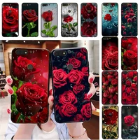 bright red roses flowers phone case for huawei honor 7a 8x 9 10 20lite 10i 20i 7c 8c 5a 8a honor play 9x pro mate 20 lite