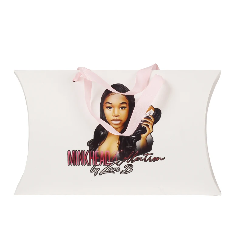 Женские пряди для наращивания волос с логотипом на заказ бумажные коробки