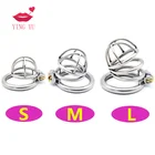 Замок-клетка на пенис из нержавеющей стали 304, 3 размера, для взрослых, металлический мужской Пояс верности, кольцо на пенис, секс-игрушки для мужчин