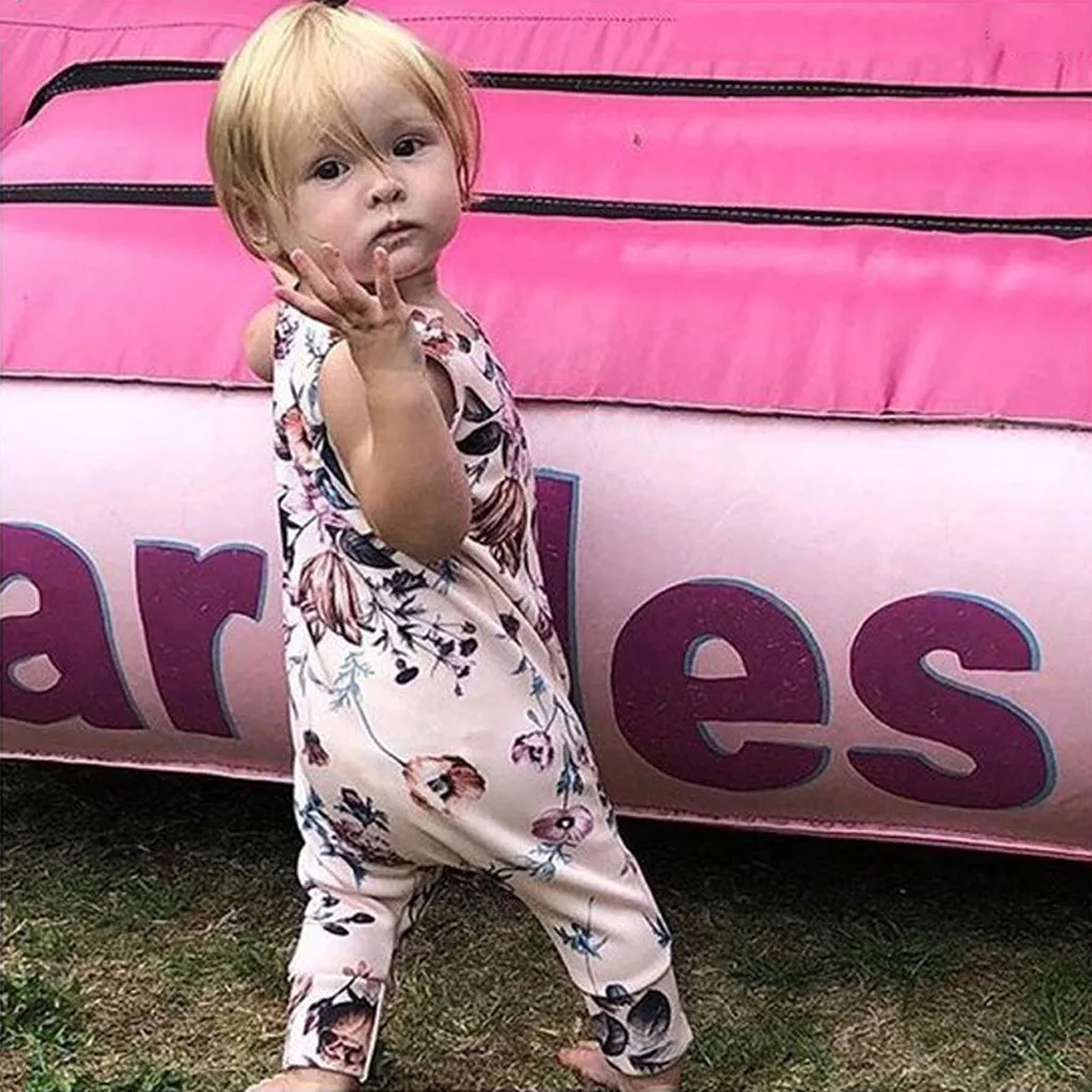 Боди для новорожденных с круглым вырезом одежда цветочным рисунком малышей