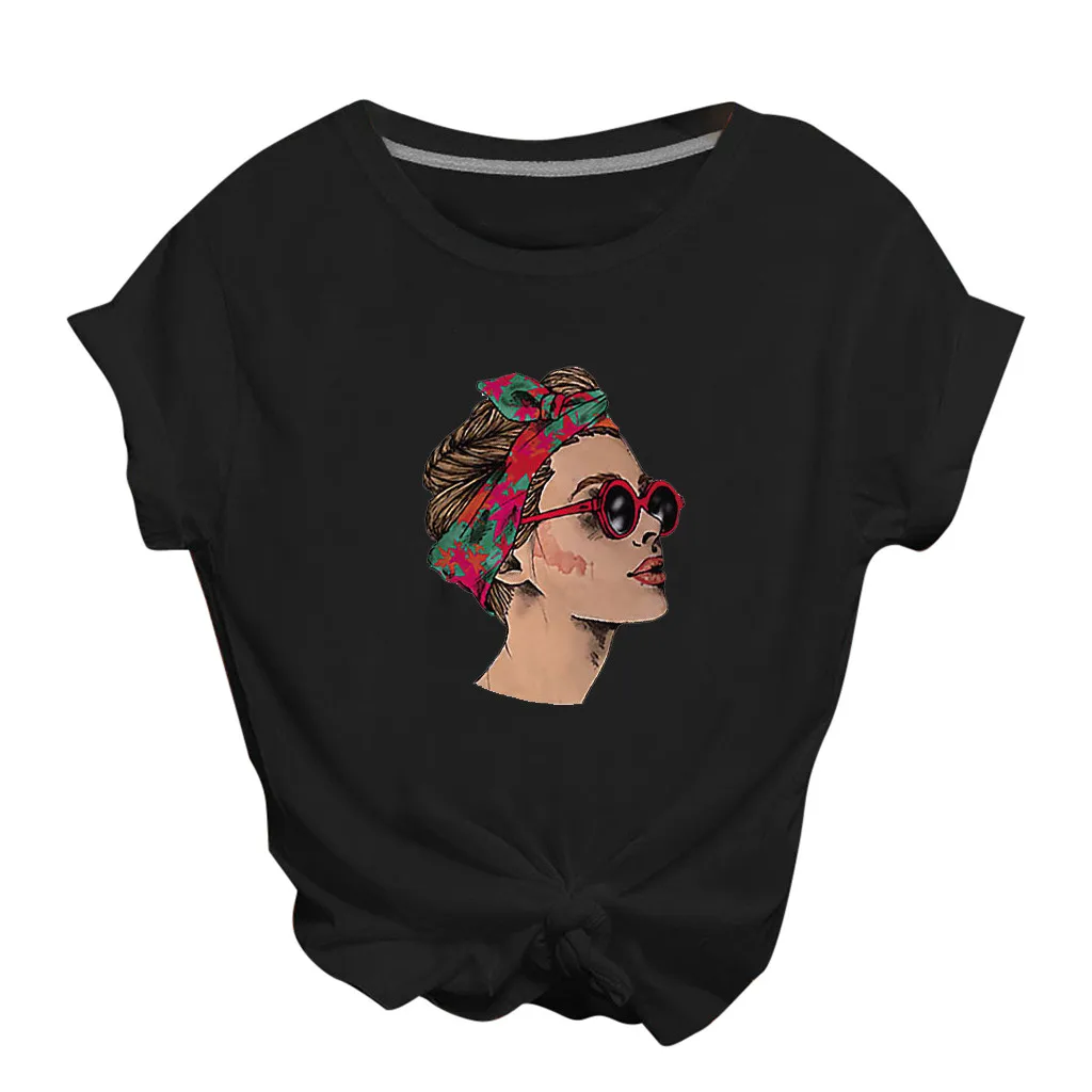 Женская футболка романтичная модная каваи Харадзюку летние повседневные