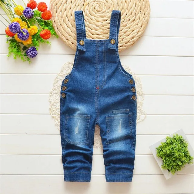 Комбинезоны с героями мультфильмов BibiCola летние джинсы унисекс для маленьких