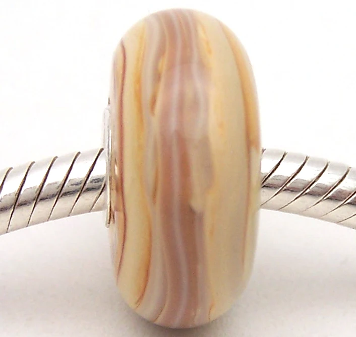 

PJG2718 100% S925 Sterling Silver Beads Murano Glass beads Fit European Charms Bracelet charms diy jewelry Lampwork GlassBeads