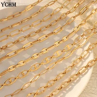multi choices stainless steel chain necklace bracelet set for women men couple simple plain chain hip hop geometric jewelry set