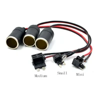 mediumsmallmini car cigarette lighter charger cable female socket plug connector adapter cable fuse lossless wiring circuit