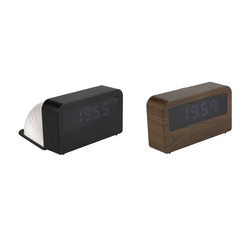 

Светодиодный деревянный будильник, часы, настольные цифровые электронные настольные часы, настольные украшения с подсветильник кой