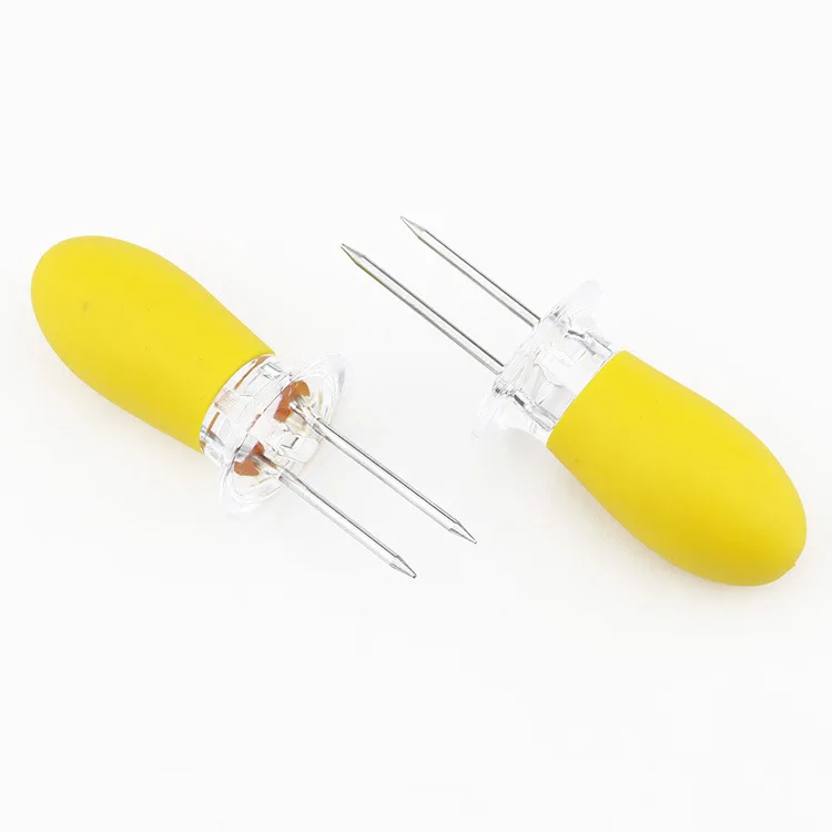 4 пары нержавеющей стали барбекю держатели кукурузы вилки|Держатели для